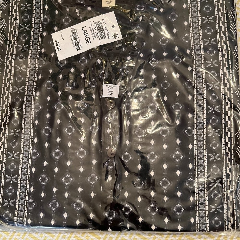 Women's cotton henley long sleeve top